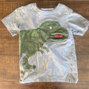 Soft Adorable Dinosaur Tee with cure zipper pocket